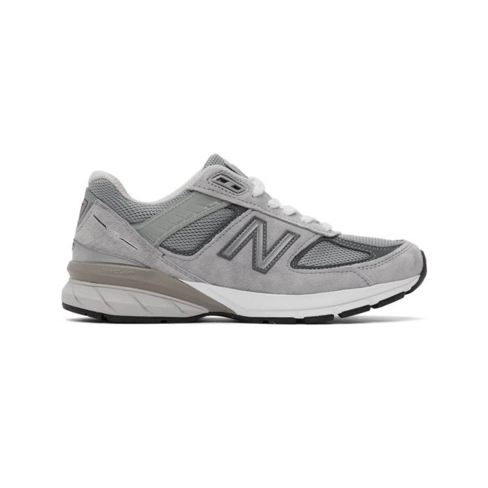 New Balance Grey Mesh & Suede Athletic Sneakers